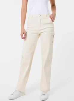 Straight Leg Multi Pockets Cargo Trousers