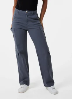 Straight Leg Multi Pockets Cargo Trousers