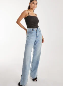 Strappy Sparkle Mesh Bodysuit
