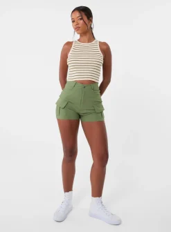Stripe Crop Vest Top