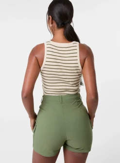 Stripe Crop Vest Top