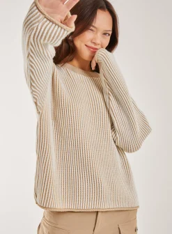 Striped Ribbed Long Sleeve Jumper