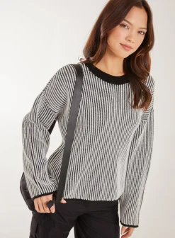 Striped Ribbed Long Sleeve Jumper