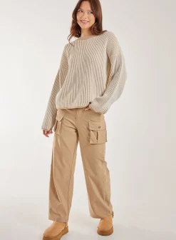 Striped Ribbed Long Sleeve Jumper