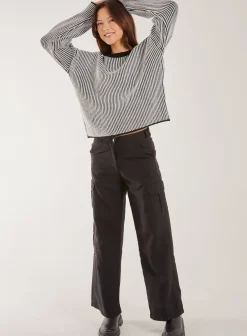 Striped Ribbed Long Sleeve Jumper