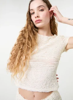 Textured Stretch Jersey Top