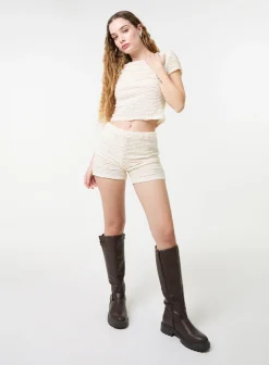 Textured Stretch Jersey Top