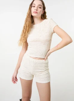 Textured Stretch Jersey Top