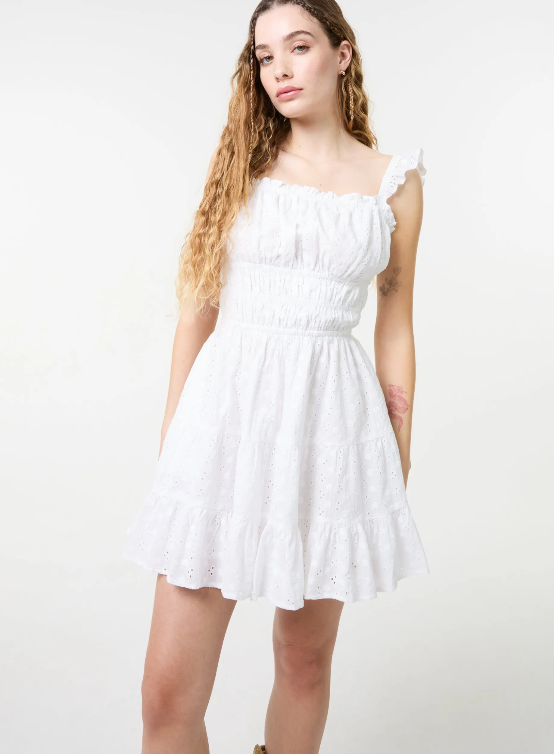 Tie Back Tiered Mini Dress