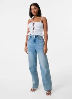 Tie Front Broderie Cami Top