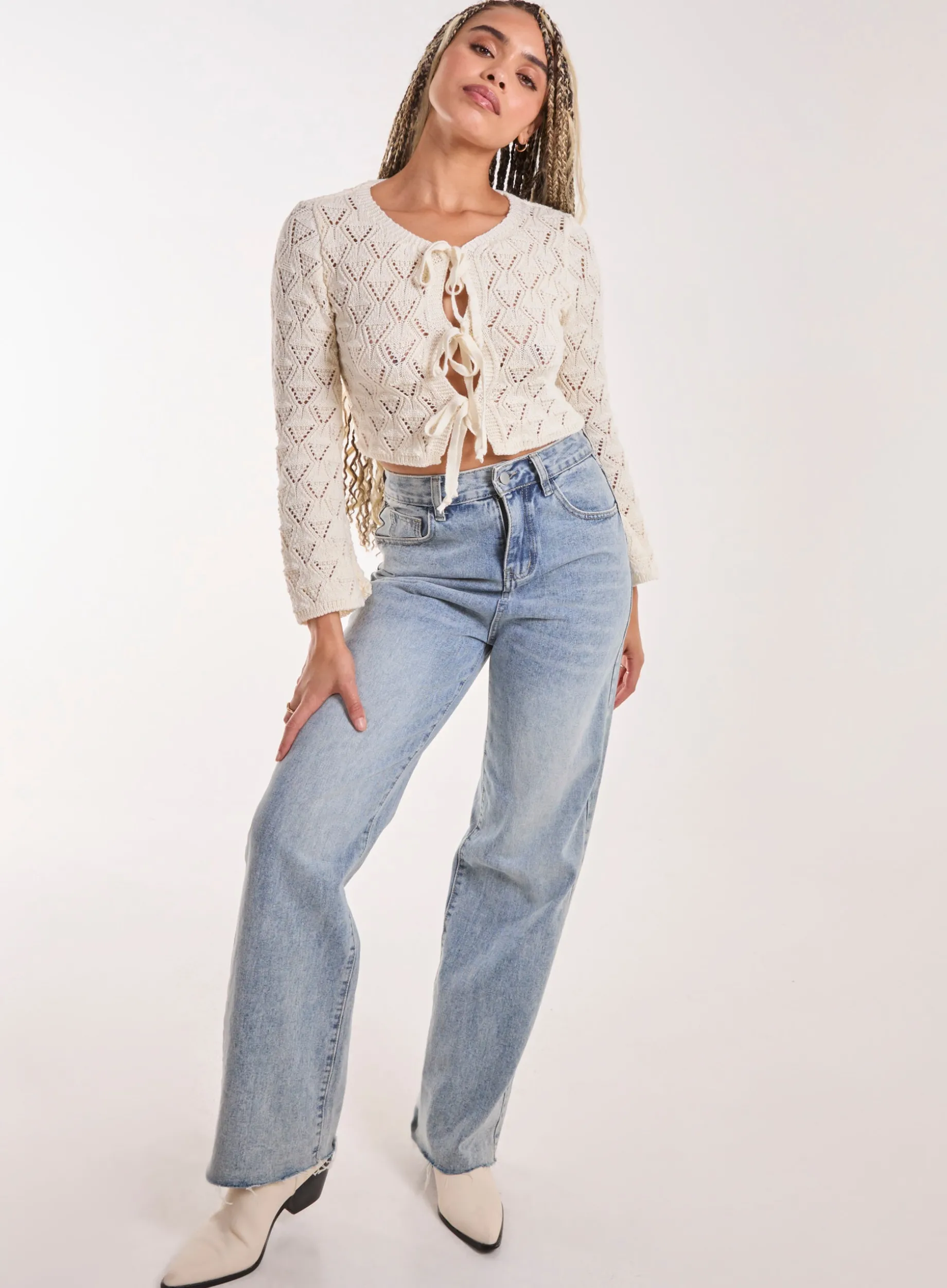 Tie Front Crochet Top