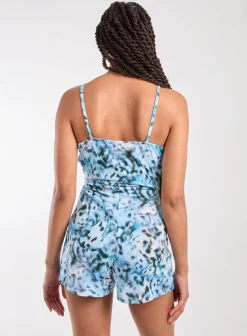 Tie Front Leopard Print Playsuit