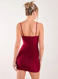 Twisted Front Strappy Mini Dress