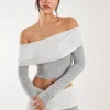 Two Tone Bardot Top