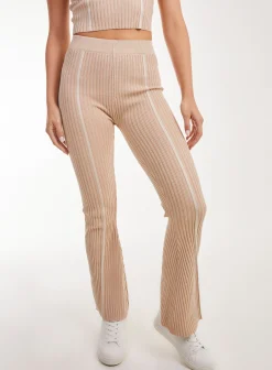 Two Tone Rib Seam Detail Flares