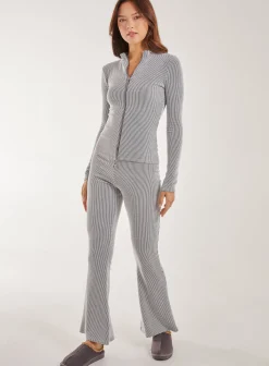 Two Tone Ribbed Flares