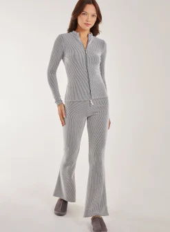 Two Tone Ribbed Flares