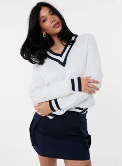 Varsity V Neck Sweater