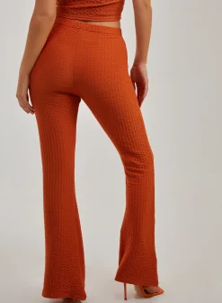 Waffle Flared Trousers