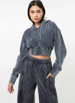 Wash Cropped Hoodie