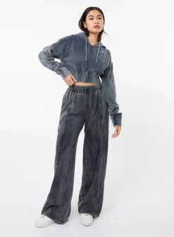 Wash Cropped Hoodie