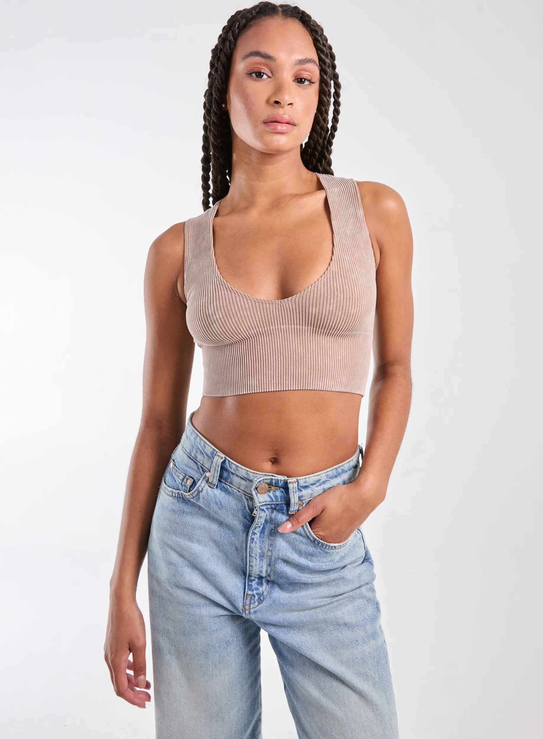 Washed Active Crop Top