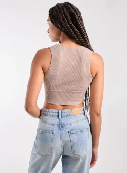 Washed Active Crop Top