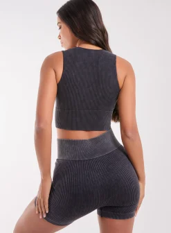 Washed Active Crop Top