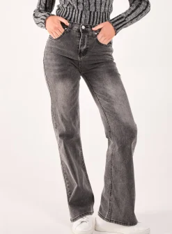 Washed Relaxed Fit High Waist Jeans