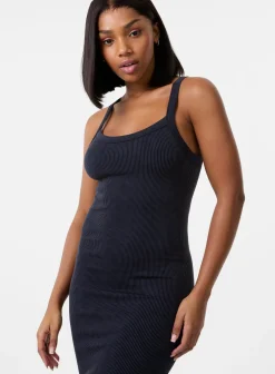 Washed Ribbed Racer Dress