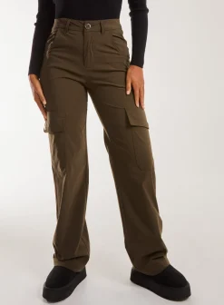 Wide Leg Pocket Cargo Pants