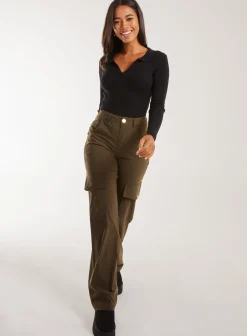 Wide Leg Pocket Cargo Pants