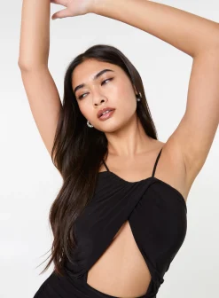 Wrap Over Strappy Dress