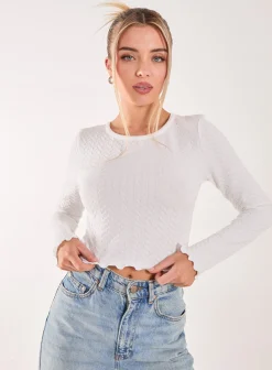 Zig Zag Jersey Long Sleeve Top